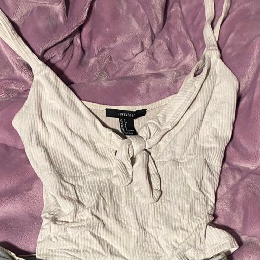 white tank top with bow
